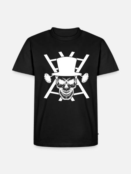 Hart hardener Schonsteinfeger skull gift - Men's Premium Organic T-Shirt - black