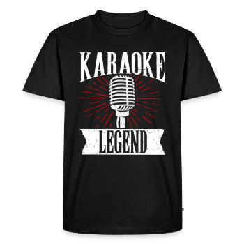 Karaoke Japanese Sign Gift Singer Karaoke - Men's Premium Organic T-Shirt - black - Front - Nico (187cm)