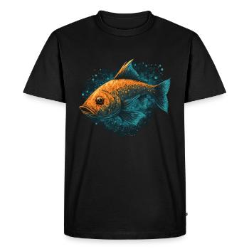 Tête de poisson - T-shirt Premium bio Homme - noir - Devant - Nico (187cm)