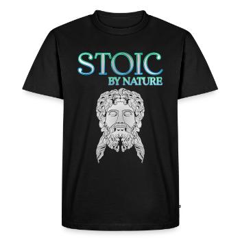 Stoic by Nature - Men's Premium Organic T-Shirt - black - Front - Nico (187cm)