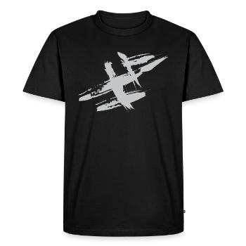 Paint Spot / Spots Abstract - VINTAGE - Men's Premium Organic T-Shirt - black - Front - Nico (187cm)