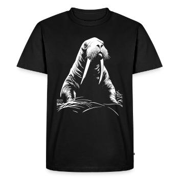 Morse - T-shirt Premium bio Homme - noir - Devant - Nico (187cm)