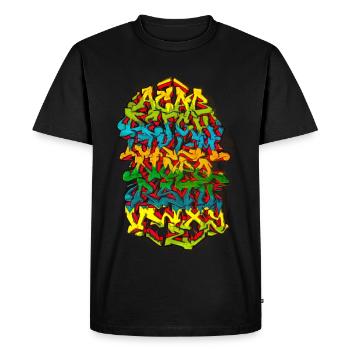 Acab alphabet graffiti - Men's Premium Organic T-Shirt - black - Front - Nico (187cm)