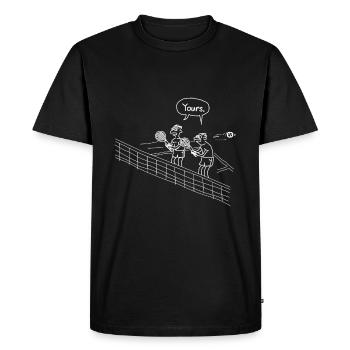 Chemise drôle pour cadeau double joueur tennis - T-shirt Premium bio Homme - noir - Devant - Nico (187cm)