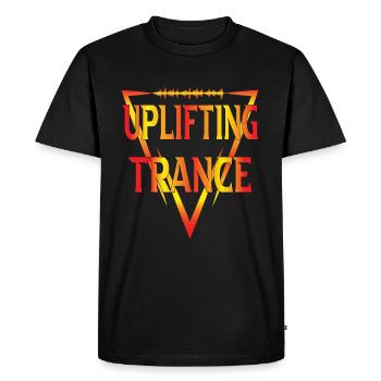 Uplifting Trance Font Gradient - Trance Music - Men's Premium Organic T-Shirt - black - Front - Nico (187cm)