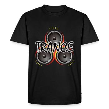 Trance with Speaker - Electronic Music - Men's Premium Organic T-Shirt - black - Front - Nico (187cm)