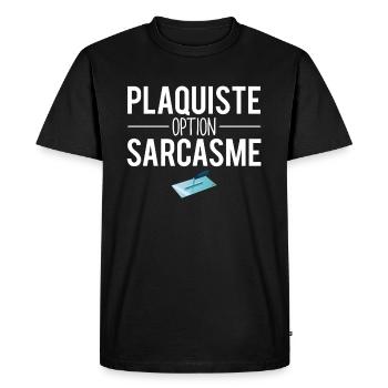 Cadeau plaquiste qui déchire métier humour - T-shirt Premium bio Homme - noir - Devant - Nico (187cm)