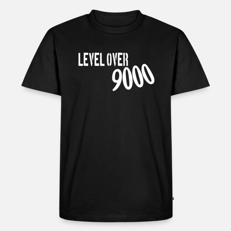 Level Over 9000 - Männer Premium Bio T-Shirt - Schwarz