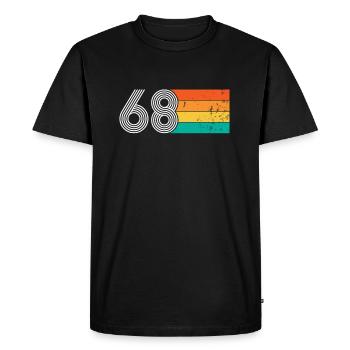 Anniversaire 1968 Millésime 53 ans RETRO CLASSIC - T-shirt Premium bio Homme - noir - Devant - Nico (187cm)