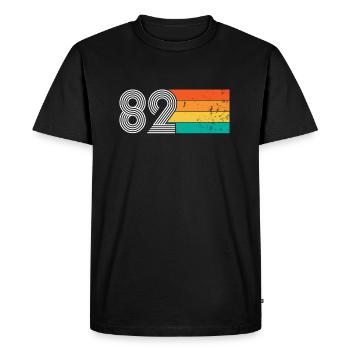 Birthday 1982 vintage 39 years RETRO CLASSIC - Men's Premium Organic T-Shirt - black - Front - Nico (187cm)