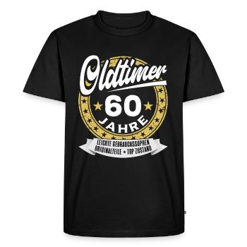 60th Birthday Vintage 60 Years - Men's Premium Organic T-Shirt - black - Front - Nico (187cm)