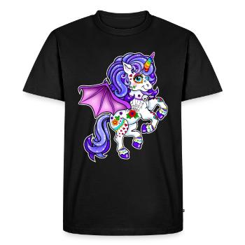 Licorne Halloween 2022 - T-shirt Premium bio Homme - noir - Devant - Nico (187cm)