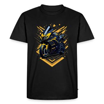 Illustration de moto sportive - T-shirt Premium bio Homme - noir - Devant - Nico (187cm)