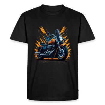 Classic motorcycle - Men's Premium Organic T-Shirt - black - Front - Nico (187cm)