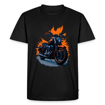 Moto classique - T-shirt Premium bio Homme - noir - Devant - Nico (187cm)