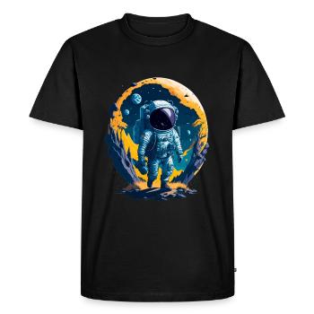 astronaute - T-shirt Premium bio Homme - noir - Devant - Nico (187cm)