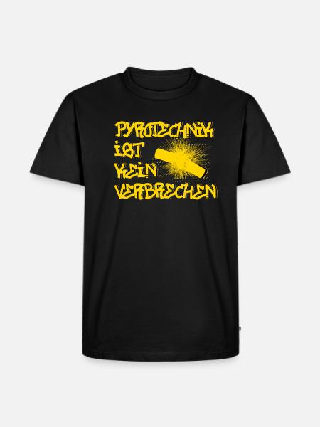 Pyrotechnik ist kein Verbrechen - Männer Premium Bio T-Shirt - Schwarz