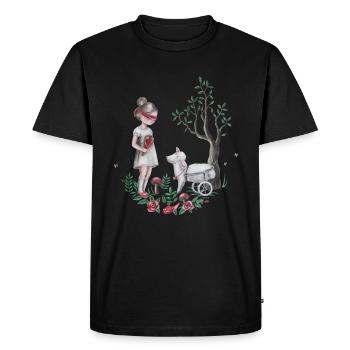 The Easter Lamb - Art for Animal Rights - Men's Premium Organic T-Shirt - black - Front - Nico (187cm)
