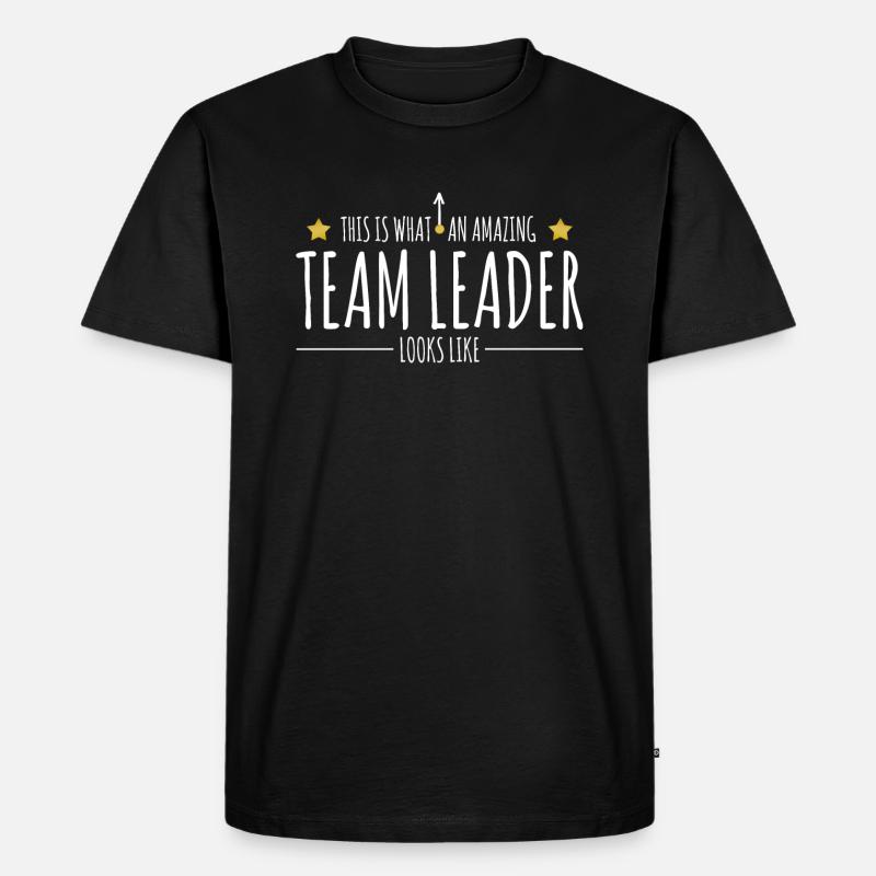 Bester Teamleiter - Männer Premium Bio T-Shirt - Schwarz
