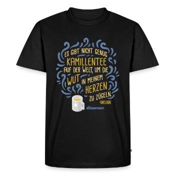 The Big Bang Theory Chamomile Tea Fury - Men's Premium Organic T-Shirt - black - Front - Nico (187cm)
