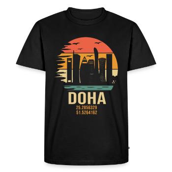 Qatar Doha Doha Qatar - Men's Premium Organic T-Shirt - black - Front - Nico (187cm)