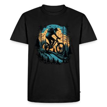 Celui qui freine perd - Mountainbike Bike VTT Biker - T-shirt Premium bio Homme - noir - Devant - Nico (187cm)