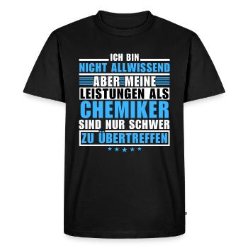 Des performances inégalées en tant que chimiste - T-shirt Premium bio Homme - noir - Devant - Nico (187cm)