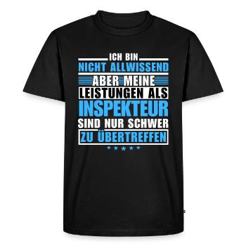 Unrivalled performance as an inspector - Men's Premium Organic T-Shirt - black - Front - Nico (187cm)