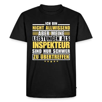 Unrivalled performance as an inspector - Men's Premium Organic T-Shirt - black - Front - Nico (187cm)