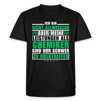 Des performances inégalées en tant que chimiste - T-shirt Premium bio Homme - noir - Devant - Nico (187cm)