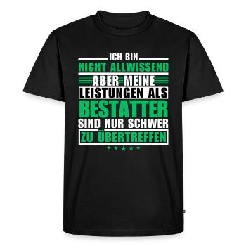 Des performances inégalées en tant qu’entrepreneur de pompes funèbres - T-shirt Premium bio Homme - noir - Devant - Nico (187cm)