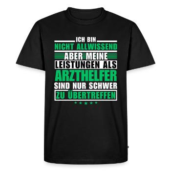 Des performances inégalées en tant qu’adjoint au médecin - T-shirt Premium bio Homme - noir - Devant - Nico (187cm)