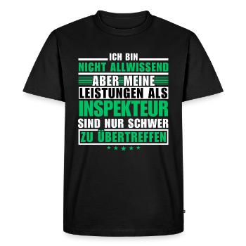 Unrivalled performance as an inspector - Men's Premium Organic T-Shirt - black - Front - Nico (187cm)