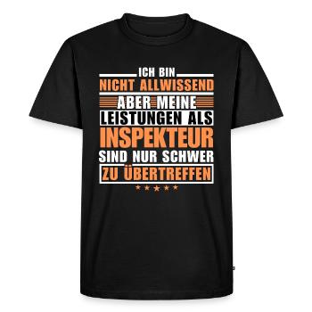 Unrivalled performance as an inspector - Men's Premium Organic T-Shirt - black - Front - Nico (187cm)