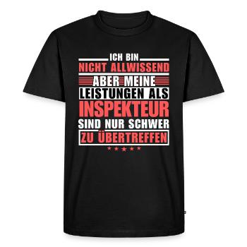 Unrivalled performance as an inspector - Men's Premium Organic T-Shirt - black - Front - Nico (187cm)