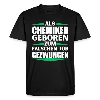 Un chimiste s’est trompé d’emploi - T-shirt Premium bio Homme - noir - Devant - Nico (187cm)