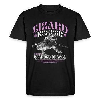 Dragon barbu Pogona Dragons barbus - T-shirt Premium bio Homme - noir - Devant - Nico (187cm)