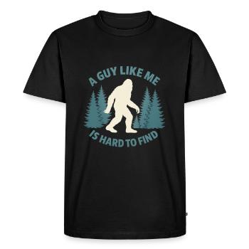 Drôle de Bigfoot Un gars comme moi est difficile à trouver en forêt - T-shirt Premium bio Homme - noir - Devant - Nico (187cm)