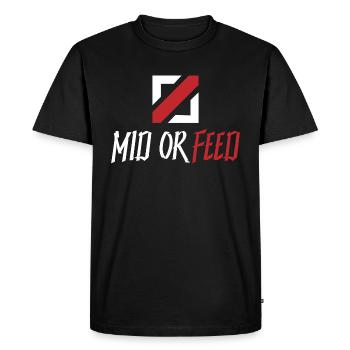 Produits mid ou feed - T-shirt Premium bio Homme - noir - Devant - Nico (187cm)