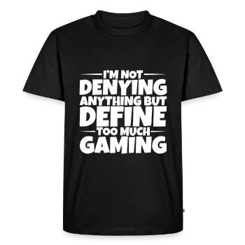 Ne rien nier mais définir trop de jeux 3 - T-shirt Premium bio Homme - noir - Devant - Nico (187cm)