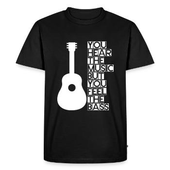 You hear the music but you feel the bass 3 - Men's Premium Organic T-Shirt - black - Front - Nico (187cm)