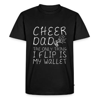Cheer papa, la seule chose que je retourne est mon portefeuille 4 - T-shirt Premium bio Homme - noir - Devant - Nico (187cm)