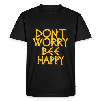 Ne vous inquiétez pas Bee Happy 26 - T-shirt Premium bio Homme - noir - Devant - Nico (187cm)