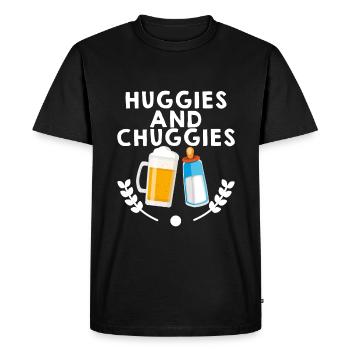Huggies and Chuggies 11 - Men's Premium Organic T-Shirt - black - Front - Nico (187cm)