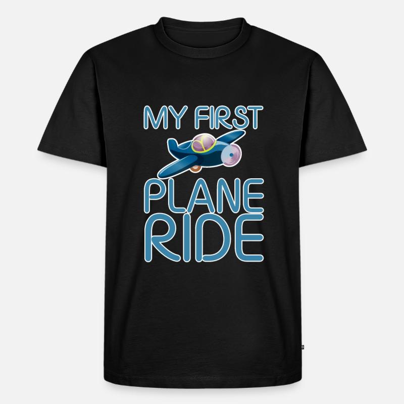 My First Plane Ride 29 - Männer Premium Bio T-Shirt - Schwarz