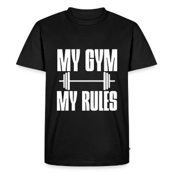 My Gym, My Rules 6 - Men's Premium Organic T-Shirt - black - Front - Nico (187cm)