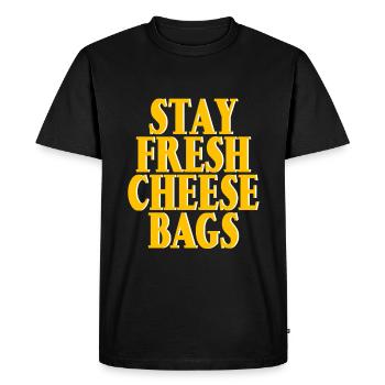 Stay Fresh Cheese Bags 13 - Men's Premium Organic T-Shirt - black - Front - Nico (187cm)