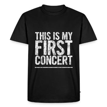 C’est mon premier concert 29 - T-shirt Premium bio Homme - noir - Devant - Nico (187cm)