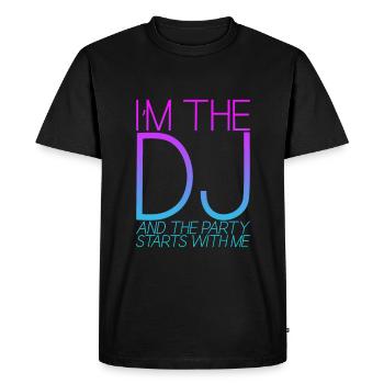 I'm The Dj And The Party Starts With Me 3 - Men's Premium Organic T-Shirt - black - Front - Nico (187cm)