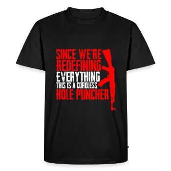 Il s’agit d’un perforateur sans fil 2 - T-shirt Premium bio Homme - noir - Devant - Nico (187cm)